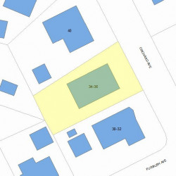 34 Orchard Ave, Newton MA  02465-1912 plot plan