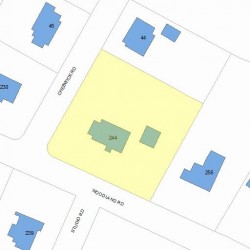 244 Woodland Rd, Newton MA 02466-2707 plot plan