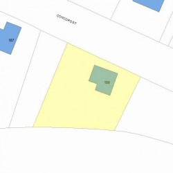 199 Concord St, Newton MA  02462-1325 plot plan