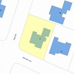 53 Brackett Rd, Newton MA  02458-2611 plot plan