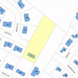 71 Donna Rd, Newton MA 02459-2804 plot plan