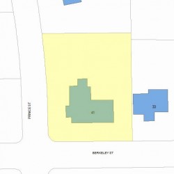 41 Berkeley St, Newton MA  02465-2401 plot plan