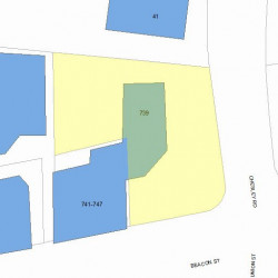 739 Beacon St, Newton MA 02459-1962 plot plan