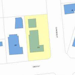 253 Cabot St, Newton MA 02460-2034 plot plan