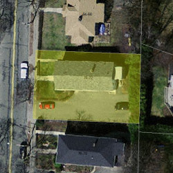 72 Cherry St, Newton MA 02465-1237 aerial view