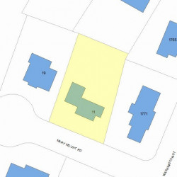 11 Mary Mount Rd, Newton MA  02466-2813 plot plan