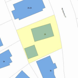 29 Washburn St, Newton MA  02458-1303 plot plan