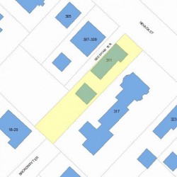311 Nevada St, Newton MA  02460-1463 plot plan