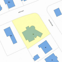 39 Hillside Ave, Newton MA 02465-2543 plot plan