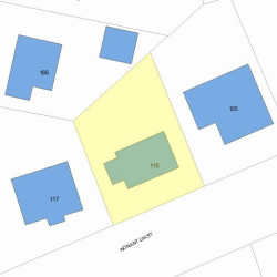 115 Nonantum St, Newton MA  02458-2447 plot plan