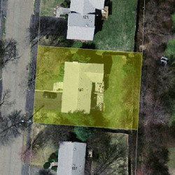 115 Andrew St, Newton MA  02461-2144 aerial view