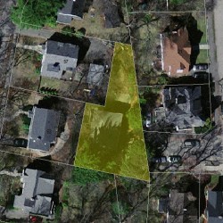 25 Albion Pl, Newton MA  02459-2149 aerial view