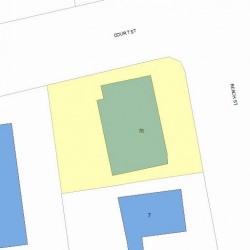 76 Court St, Newton MA 02458-1265 plot plan