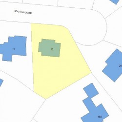 15 Southwick Rd, Newton MA 02468-2223 plot plan