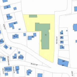 51 Pettee St, Newton MA  02464-1262 plot plan