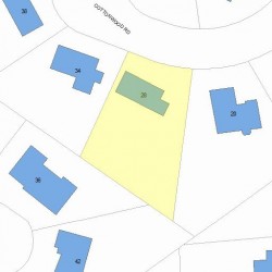 28 Cottonwood Rd, Newton MA 02459-3112 plot plan