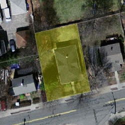 509 Auburn St, Newton MA  02466-1706 aerial view