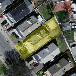 64 Eddy St, Newton MA  02465-2134 aerial view