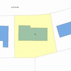 48 Clifton Rd, Newton MA 02459-3147 plot plan
