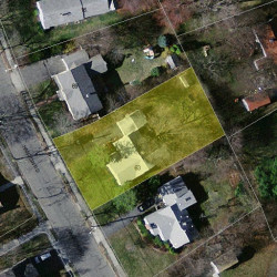 63 Hanson Rd, Newton MA  02459-3516 aerial view