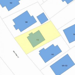 112 Waltham St, Newton MA  02465-1330 plot plan