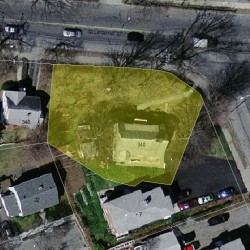 340 California St, Newton MA  02458-1054 aerial view