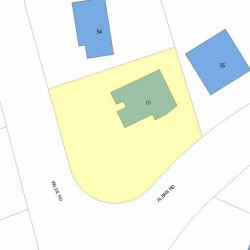61 Alban Rd, Newton MA  02468-1934 plot plan