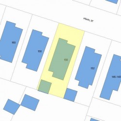 156 Pearl St, Newton MA 02458-1444 plot plan