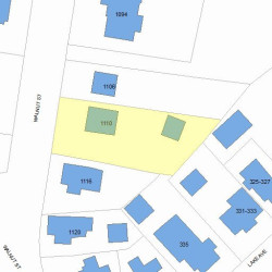 1110 Walnut St, Newton MA 02461-1264 plot plan
