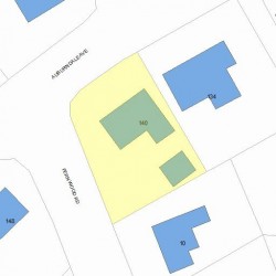 140 Auburndale Ave, Newton MA  02465-1420 plot plan
