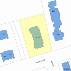 259 Watertown St, Newton MA  02458-1305 plot plan