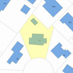 17 Bonmar Cir, Newton MA  02466-2708 plot plan