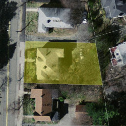 518 Lowell Ave, Newton MA 02460-2353 aerial view