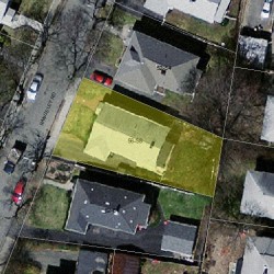 58 Rangeley Rd, Newton MA 02465-1646 aerial view