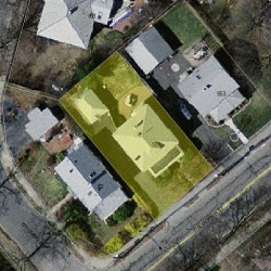 557 California St, Newton MA 02460-1245 aerial view