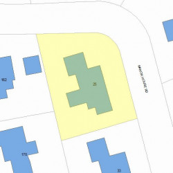 25 Manor House Rd, Newton MA  02459-1519 plot plan
