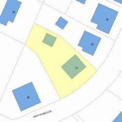 29 Hawthorne Ave, Newton MA 02466-2805 plot plan