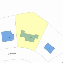 40 Oakmont Rd, Newton MA 02459-2531 plot plan