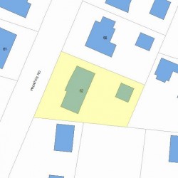 62 Prentice Rd, Newton MA  02459-1343 plot plan
