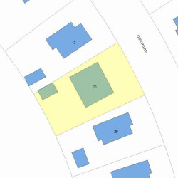 23 Oxford Rd, Newton MA 02459-2407 plot plan