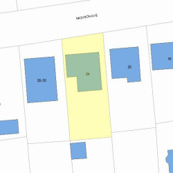 24 Madison Ave, Newton MA 02460-1905 plot plan