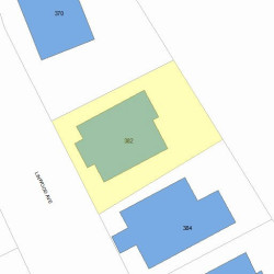 382 Linwood Ave, Newton MA 02460-1343 plot plan