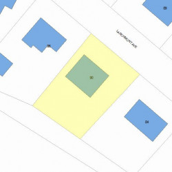 90 Larchmont Ave, Newton MA  02468-2014 plot plan