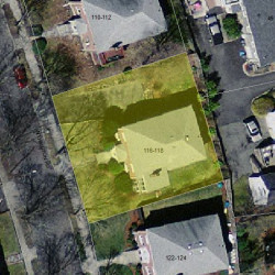 116 Withington Rd, Newton MA 02460-2040 aerial view