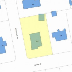 135 Lincoln St, Newton MA 02461-1529 plot plan