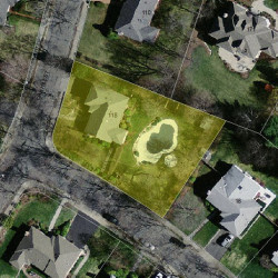 118 Oak Hill St, Newton MA  02459-3433 aerial view