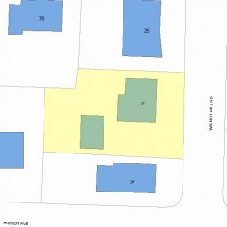 31 Walnut Hill Rd, Newton MA  02459-2643 plot plan
