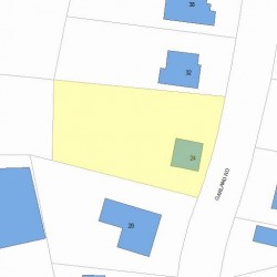 24 Garland Rd, Newton MA  02459-1709 plot plan