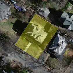 45 Arlington St, Newton MA  02458-2454 aerial view