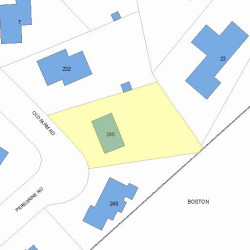 240 Old Farm Rd, Newton MA 02459-3459 plot plan